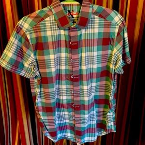 Robert Graham Mens Short Sleeve Button-down shirt